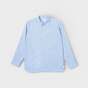 Square Pocket Shirt MC Stripe Blue